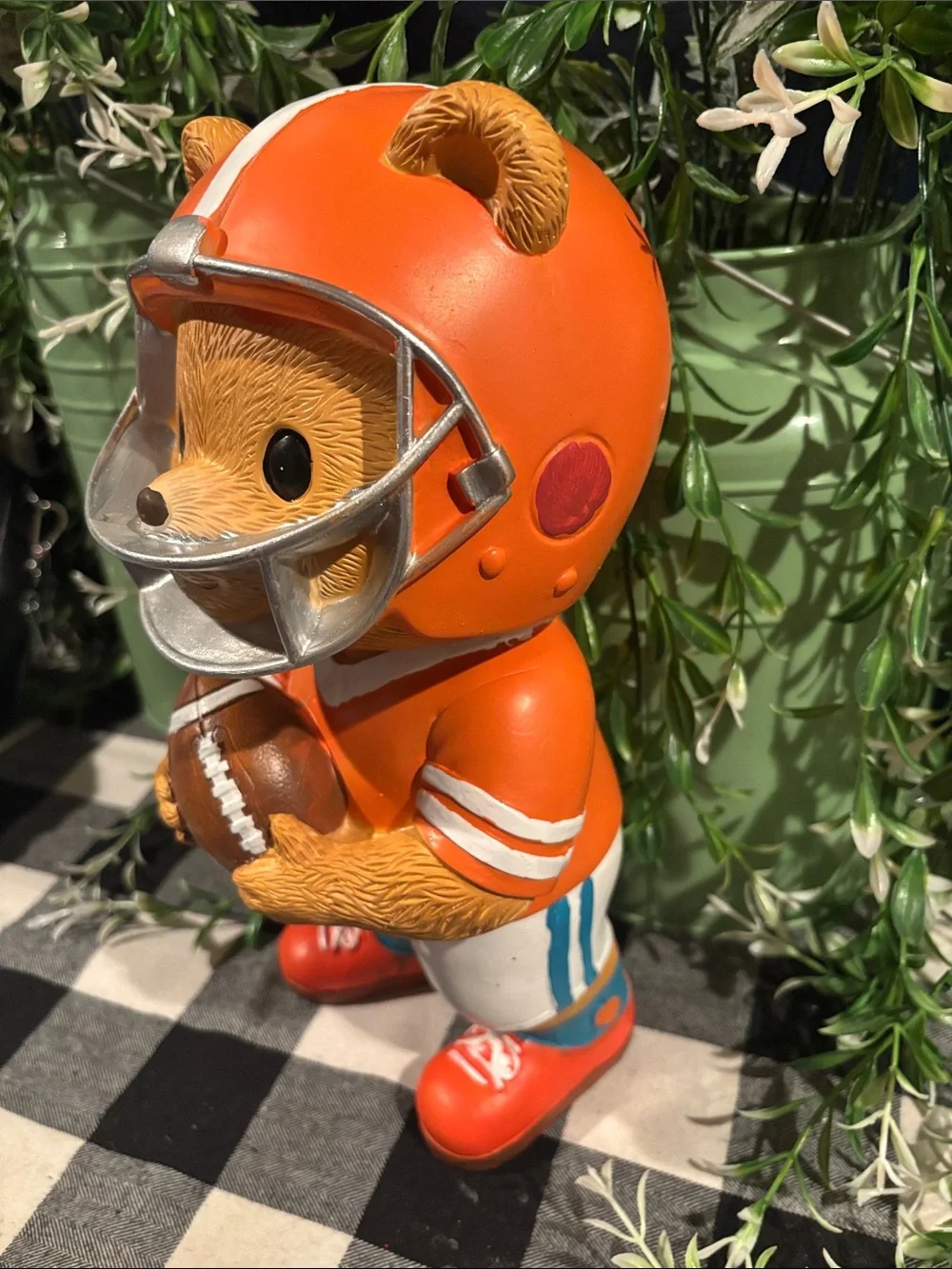 Football Bear Figurine